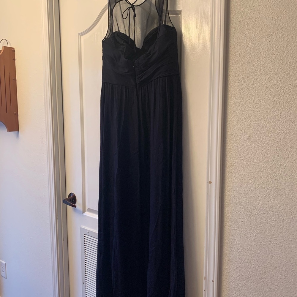 Amsale Illusion Yoke Crinkled Silk Chiffon Gown size 8 - Picture 14 of 16